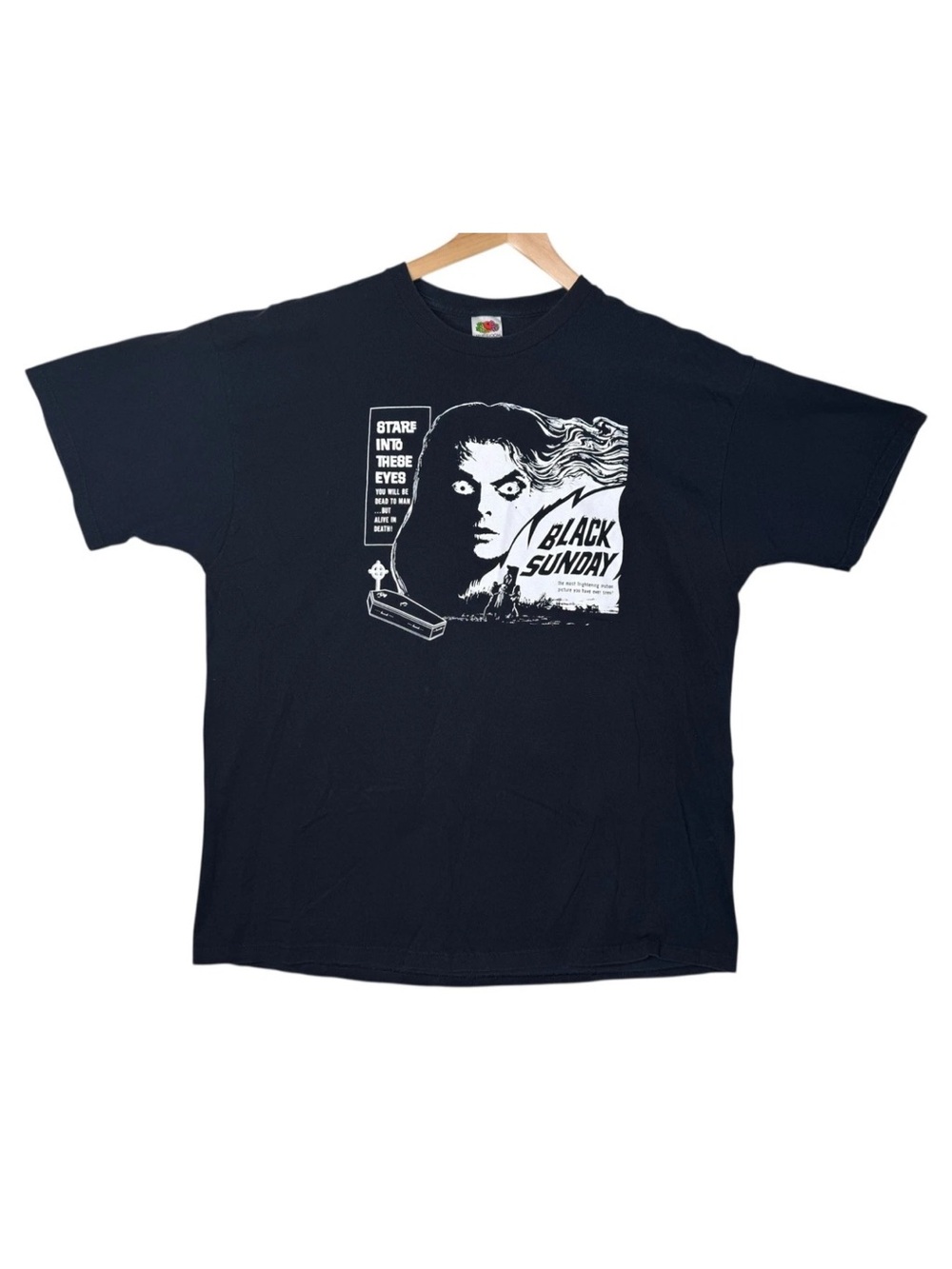 Black Sunday Short Sleeve Shirt Black Adult Size 2XL Movie Cult Horror
